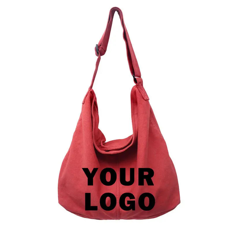 Custom logo Washed large capacity crossbody bag shoulder bag Japan and South Korea simple Tote bag