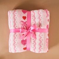 Plaid en jacquard à motifs personnalisés, ultra doux, en tricot, pour occasions spéciales