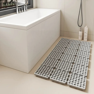 Hiện đại trang trí Rắn màu nhựa PP + TPE tầng Mat thời trang Nhanh chóng làm khô Non-Slip tắm tắm mat - Product Image 4