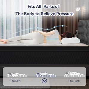Colchón Ortopédico de Espuma de 12 Pulgadas con 5 Zonas de Muelles Ensacados, Tamaño Queen y King, Muebles de Dormitorio Más Vendidos - Product Image 5