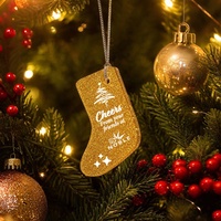 Edle Glitzer-Acryl Weihnachtsanhänger in Sonderform, Weihnachtsbaum-Dekoration, Bestseller Weihnachts-Hängedekoration Geschenk