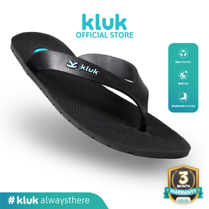 KLUK Prix bas Haute qualité Nouvelles tongs pour hommes Helios Esta Fullblack Sandales anatomiques de qualité supérieure - Product Image 1
