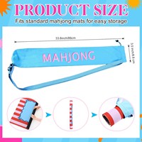 Sac de transport pliable pour tapis de mahjong, sac à bandoulière en toile avec fermeture à cordon, sac de rangement pour tapis de mahjong américain