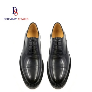 Chaussures habillées Oxford de luxe pour hommes, en cuir de veau italien fait main de haute qualité, à bord large, style vintage, personnalisables avec logo - Product Image 2