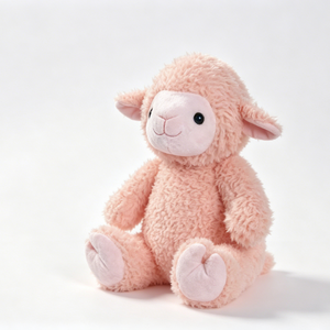 Oveja de Peluche Rosa Rubor Personalizada, de Lana Rizada y Esponjosa, con Orejas Caídas y Patas con Contraste - Product Image 2