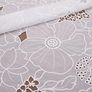 Lotus Leaf ahuecado África corte láser bordado encaje tela algodón encaje adornos - Product Image 4