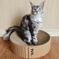 Lit pliant pour chat en carton ondulé robuste, canapé-lit pour chat, griffoir pour chat de style accordéon magnétique