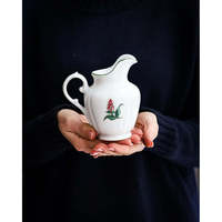 Set Kopi Espresso Porselen Mewah Ginori Laveno Andria Desain Relief Bunga Hotel Buatan Italia Pengisian Manual 0g Tersedia di Stok