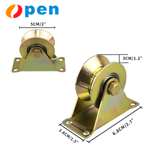 Y/V/U rãnh Bánh Xe Cửa trượt con lăn cửa trượt con lăn thép nặng Caster với khung - Product Image 2