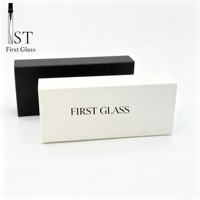 En stock, boîte à parfum en papier blanche et noire, boîte cadeau, insert en éponge en papier, impression de logo pour flacon de parfum en verre, boîtes en papier cosmétiques