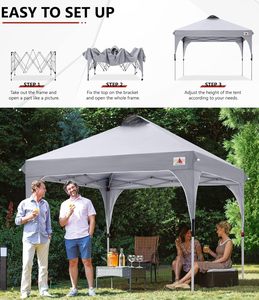 ABCCANOPY 3x3 tente de camping instantanée abri auvent compact gazebos tentes de salon tentes pliantes toldo 3x3 barnum personnalisé - Product Image 4