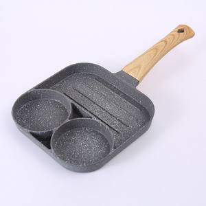 Sartén antiadherente de piedra Maifan personalizada, cuadrada, con dos recipientes para huevos, para desayuno y cocción de bistecs - Product Image 1