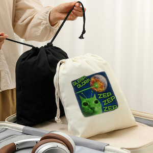 Pochette de voyage premium à cordon de serrage pour sèche-cheveux, motif <span class=keywords><strong>Meme</strong></span> Alien Cat amusant, organisateur de sèche-cheveux, étui de rangement pour sèche-cheveux - Product Image 1