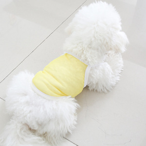 Pet Suspender Tank <b>Top</b> Solid Color Summer Vest For Dogs <b>Cats</b> Polyester Breathable Lightweight Pet Clothes Blue Yellow Pink - Product Image 2