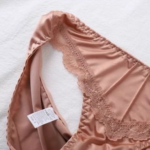 通気性があり環境に優しい女性用セクシーレースソリッドパンティー、ワンピースシームレスローライズポリアミドクロッチビキニ - Product Image 3