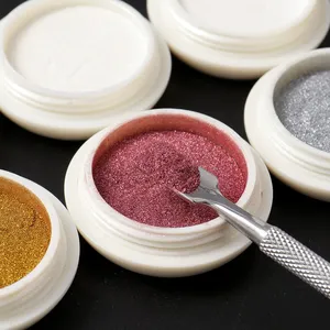 Polvo de Uñas Cromado Holográfico de 6 Colores, Efecto Sirena Brillante, Aurora, Perla, Espejo, Dorado, Plateado, Oro Rosa, Decoración de Uñas - Product Image 5