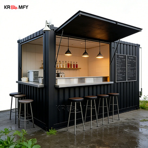 Barra de Bar Contenedor Multifuncional de Estilo Industrial con Cocina para Cafetería y Edificio de Oficinas, Uso en Exteriores - Product Image 4