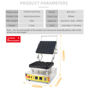 Allemagne Deutstandard 30 trous Presse à tarte aux œufs <span class=keywords><strong>Mini</strong></span> Tart Cakes Presse Tarte Machine - Product Image 6