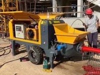 Pompe à béton électrique WADJAY, nouvelle mini-pompe mobile, 10 m³/h, origine américaine, portée verticale de 40 m, garantie de 2 ans