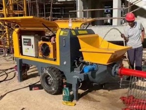 Pompe à béton électrique WADJAY, nouvelle mini-pompe à béton mobile, machine 10M/H, origine américaine - Product Image 3