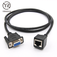 Cable de Consola DB9 Macho a RJ45 Hembra, Adaptador Serial RS232 de 9 Pines, D-Sub, Aislamiento de PVC, Clasificación IP65, CE, para Cable de Red