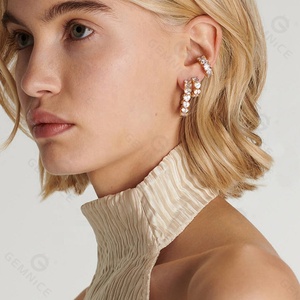 Pendientes de aro de Amore elegantes personalizados de oro y plata 2024 joyería de alta calidad de tendencia 925 de tendencia - Product Image 2