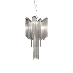 Zeal Lighting Trending Aluminio Tassel Chain Chandelier Villa Silver Nordic Artistic Pendant Light - Product Image 1