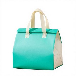 Sac d'emballage thermique jetable personnalisé en non-tissé laminé aluminium pour barbecue, imprimé sérigraphié, avec bandoulière - Product Image 4