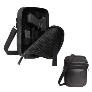 OEM Tactical Gun Bag Black Square Concealed Shoulder Bag For Home Use With Pistol And Magazine Storage - Product Image 1