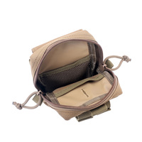 Sac de ceinture tactique MOLLE EDC, fermeture éclair, ceinture imperméable en nylon, découpe laser, pochette utilitaire compacte, randonnée en plein air, camping, téléphone