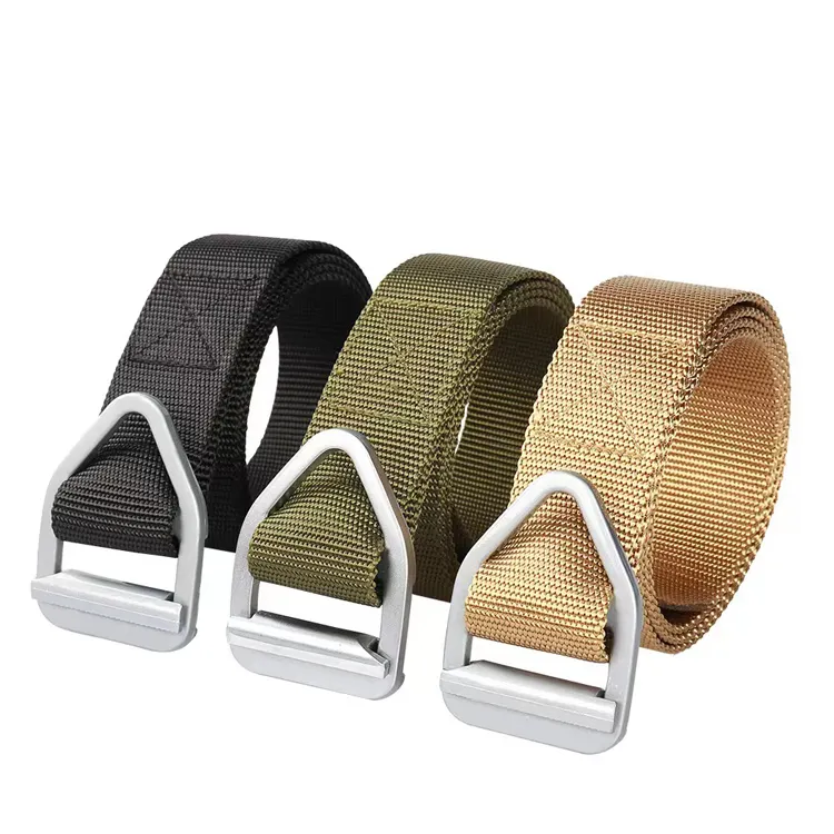 Men's Leisure Nylon Tactical Belt Pearl Chrome Canvas Belt Multi-Functional Waist Belt