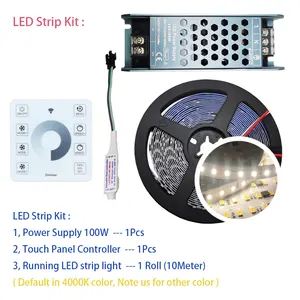 Ventas calientes 24V color blanco inteligente IC carrera de caballos persiguiendo agua corriente que fluye cinta led cob tira de luz