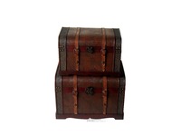 Boîte de rangement en bois décorative vintage grande, carrée, recouverte de cuir, empilable, sur mesure, OEM, fabriquée en Chine