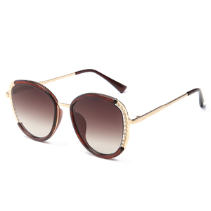 New Coming Pearl Fashion Women <b>Sunglasses</b> with Stainless Frame Mirror Lenses in Smoke/Ice <b>Blue</b> Acrylic Any Color - Product Image 4