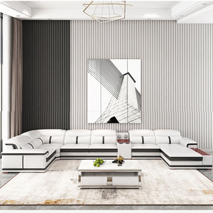 Divano in legno in pelle sintetica stile sedile <span class=keywords><strong>soggiorno</strong></span> sala imballaggio moderno <span class=keywords><strong>mobili</strong></span> di colore - Product Image 3