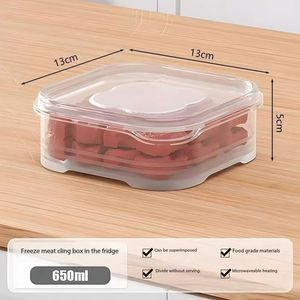 Boîte de conservation alimentaire transparente pour viande congelée, légumes et produits frais, avec couvercle - Product Image 5