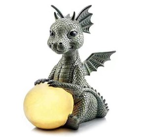Arredamento per la casa creativo resina dinosauro lampada da <span class=keywords><strong>giardino</strong></span> solare artigianato statua di drago arredamento per la casa creativo dinosauro in resina - Product Image 1