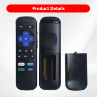 Control Remoto para Todos los Televisores Roku, Compatible con TCL Roku/Hisense Roku Smart TVs (Protección Contra Polaridad Inversa + Recubrimiento Suave al Tacto)