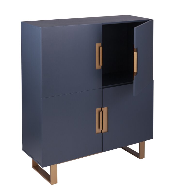 Современная мебель для дома, 4 двери шириной 40,25 дюйма, кухонный шкаф для хранения, буфетный шкаф, буфет из массива дерева