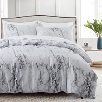 Vente chaude Ensemble de literie moderne à imprimé marbre Faible MOQ 100% polyester Ensemble de housse de couette 3 pièces Tailles personnalisées disponibles