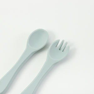 Cucharas de silicona personalizadas para bebés, tenedores para comer, cucharas de silicona para alimentar al bebé, cucharas de silicona para aprender a comer arroz. - Product Image 2