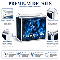Expédition en 3 jours, protection UV à 99,9 %, boîte de protection en acrylique PKMN ETB, boîte de rangement transparente pour cartes TCG, boîte de présentation Elite Trainer en acrylique