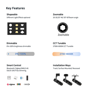 24W 30W điều chỉnh máy chiếu theo dõi Đèn COB LED chống chói framers shapeable cho nghệ thuật trưng bày tranh triển lãm Bảo tàng - Product Image 3