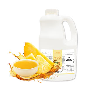 Concentré de jus d'ananas en bouteille de 2 L, sirop de fruits fraîchement pressé pour les smoothies, les boissons, prêt à l'emploi, sucré, parfumé, délicieux - Product Image 1