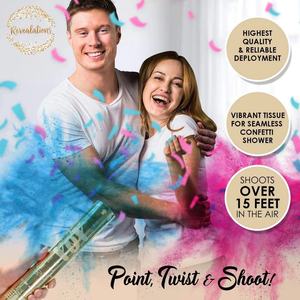 Wholesale Gender Reveal Confetti <b>Powder</b> Cannon Party Supplies Christmas Graduation Popper Smoke <b>Powder</b> Confetti Sticks Cannons - Product Image 2