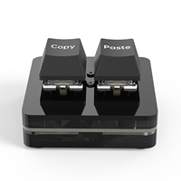 Mini 2 touches copier coller clavier 2 touches avec lumière LED mécanique échange à chaud USB-C claviers Macro programmables