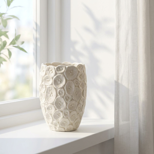 <span class=keywords><strong>Vaso</strong></span> in Ceramica con Motivo Circolare in Rilievo Stile Francese, <span class=keywords><strong>Vaso</strong></span> Floreale con Rilievo in Rilievo <span class=keywords><strong>per</strong></span> Gigli Freschi, Decorazione <span class=keywords><strong>per</strong></span> Ingresso all'Ingrosso - Product Image 6