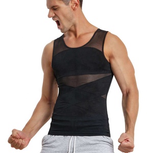 Camicia a compressione da <span class=keywords><strong>uomo</strong></span> per Body Shaper gilet dimagrante canotta attillata intimo pancia - Product Image 1