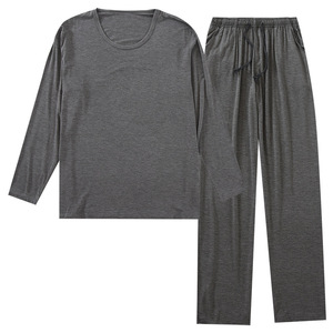 Conjunto de <span class=keywords><strong>Pijama</strong></span> de Manga Larga y Cuello Redondo para <span class=keywords><strong>Hombre</strong></span>, Modal Suave, Corte Holgado, Elástico y Cómodo, Ropa de Dormir y para Estar <span class=keywords><strong>en</strong></span> Casa, Disponible <span class=keywords><strong>en</strong></span> Stock - Product Image 5