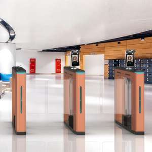 Contrôle d'accès <span class=keywords><strong>RFID</strong></span> fabricant de tourniquets de barrières automatiques à rabat pour salle de sport en acier inoxydable - Product Image 4